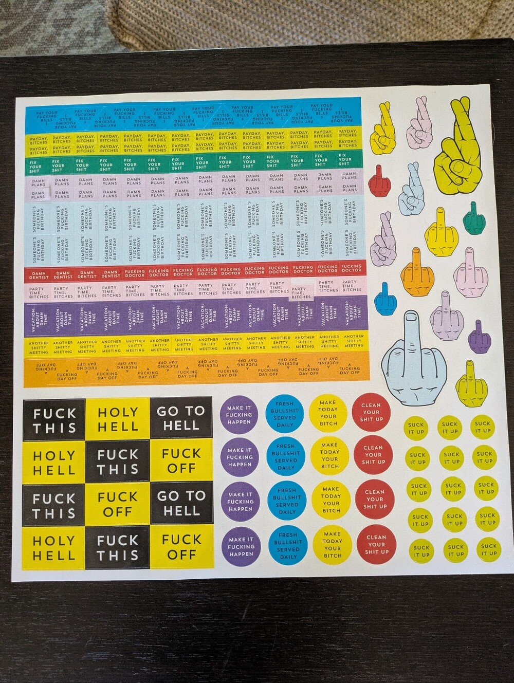 2/$18 2020 Get Your Sh*t Together Calendar Stickers
